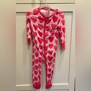 Posh Peanut Red Heart Convertible Footie Pajamas